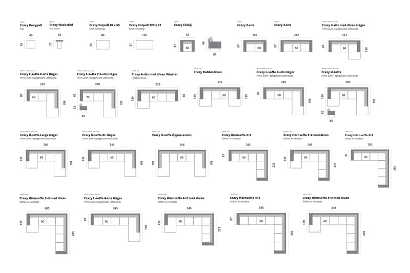 Crazy/Moore Nackstöd - Antracit - Möbler - Soffa - Sofftillbehör - Nackstöd soffa