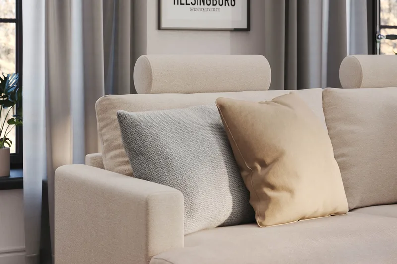 Menard Compact Nackkudde Soffa 51 cm - Beige - Möbler - Soffa - Sofftillbehör - Nackstöd soffa