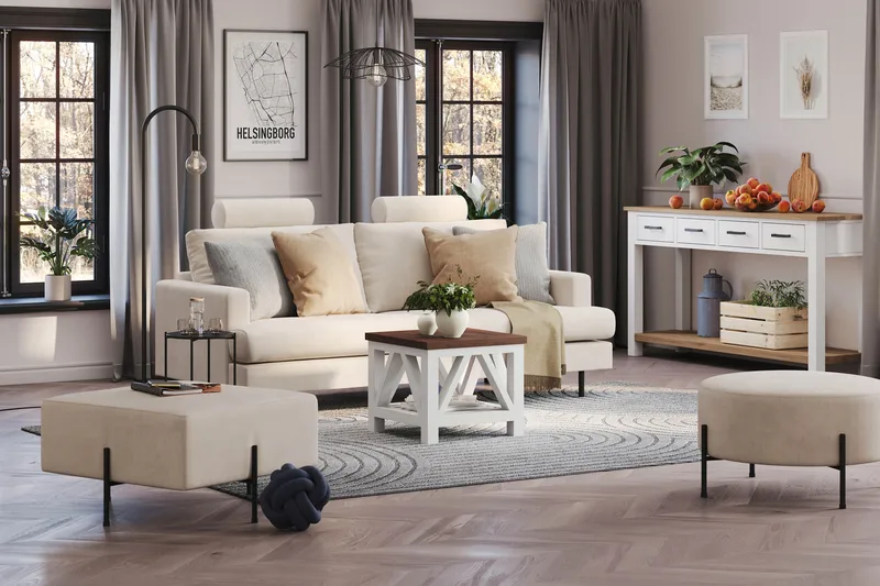 Menard Compact Nackkudde Soffa 51 cm - Beige - Möbler - Soffa - Sofftillbehör - Nackstöd soffa