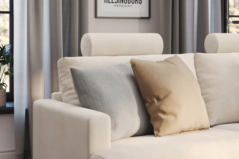 Menard Compact Nackkudde Soffa 51 cm - Beige - Möbler - Soffa - Sofftillbehör - Nackstöd soffa