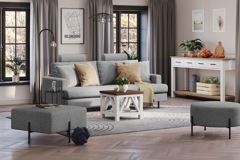 Menard Compact Nackkudde Soffa 51 cm - Grå - Möbler - Soffa - Sofftillbehör - Nackstöd soffa