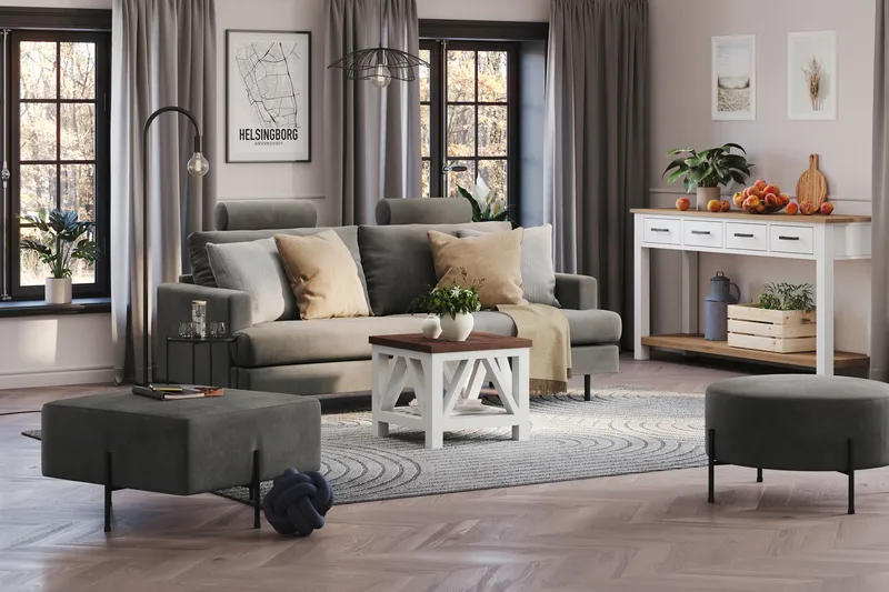 Menard Compact Nackkudde Soffa 51 cm - Grå - Möbler - Soffa - Sofftillbehör - Nackstöd soffa