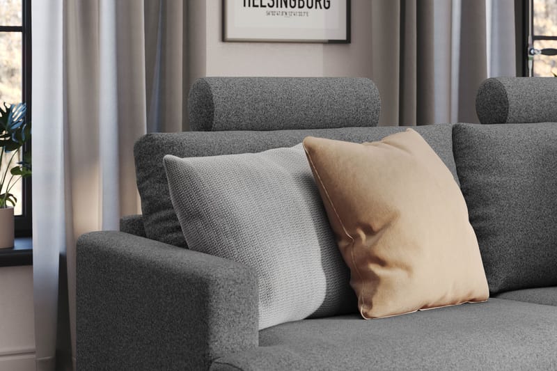 Menard Compact Nackkudde Soffa 51 cm - Mörkgrå - Möbler - Soffa - Sofftillbehör - Nackstöd soffa
