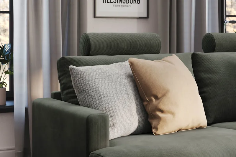 Menard Compact Nackkudde Soffa 51 cm - Mörkgrön - Möbler - Soffa - Sofftillbehör - Nackstöd soffa