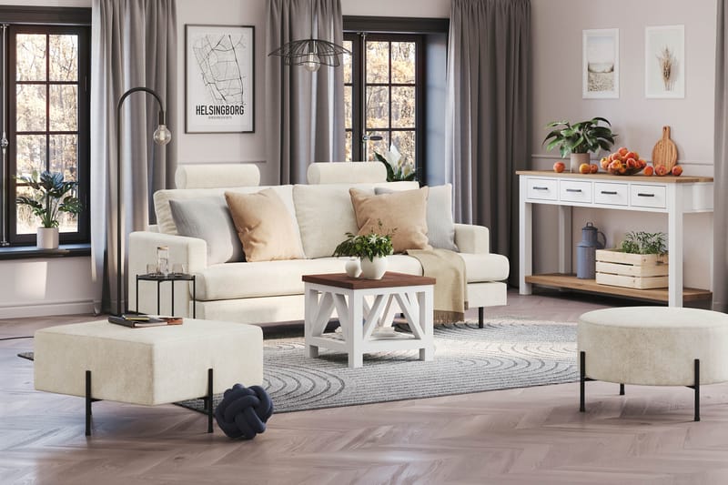 Menard Compact Nackkudde Soffa 51 cm - Vit - Möbler - Soffa - Sofftillbehör - Nackstöd soffa