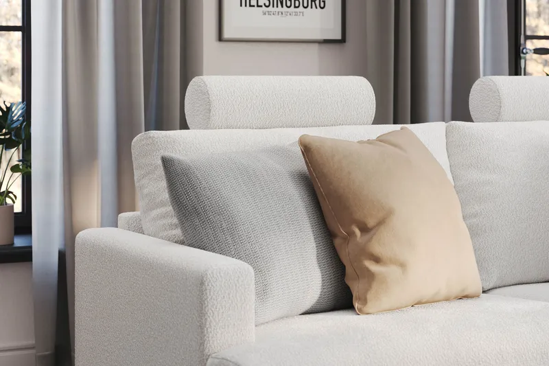 Menard Compact Nackkudde Soffa 51 cm - Vit - Möbler - Soffa - Sofftillbehör - Nackstöd soffa