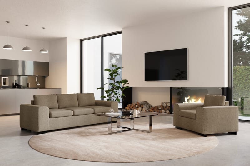 Nackstöd Alter Rund Beige - Grå|Beige - Möbler - Soffa - Sofftillbehör - Nackstöd soffa