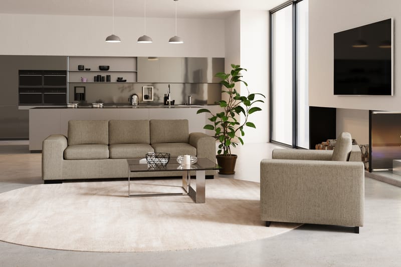 Nackstöd Alter Rund Beige - Grå|Beige - Möbler - Soffa - Sofftillbehör - Nackstöd soffa