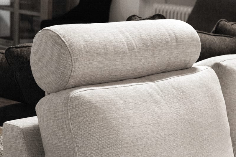 Nackstöd Beige - Grå|Beige - Nackstöd soffa