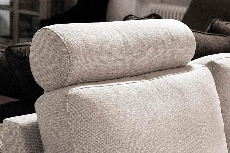 Nackstöd Focus Beige - Grå|Beige - Nackstöd soffa