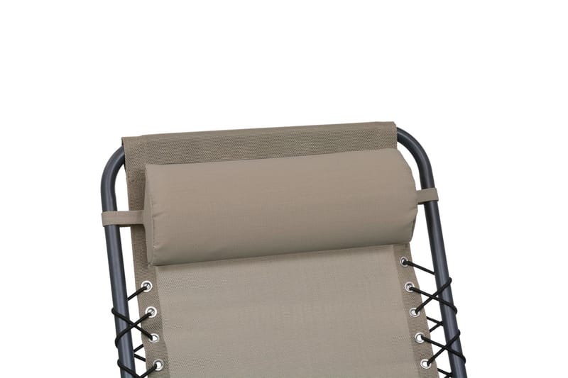Nackstöd till solstol taupe 40x7,5x15 cm textilene - Brun - Nackstöd soffa