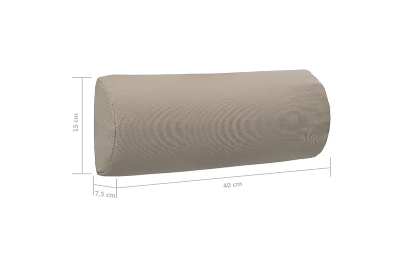 Nackstöd till solstol taupe 40x7,5x15 cm textilene - Brun - Nackstöd soffa