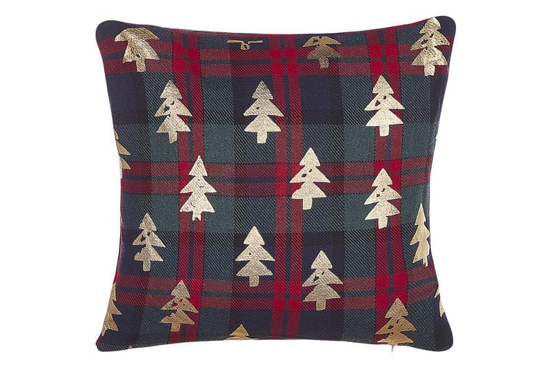 Prydnadskuddar Cupid set om 2 Grönt/rött/guld, Polyester - Grönt/rött/guld, Polyester - Möbler - Soffa - Sofftillbehör - Rengöring soffa - Möbelvård till tyg