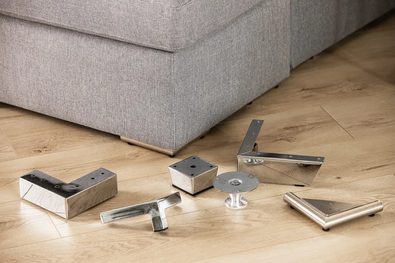 Soffben Modell E 5 cm 4-Pack - Krom - Möbler - Soffa - Sofftillbehör - Soffben