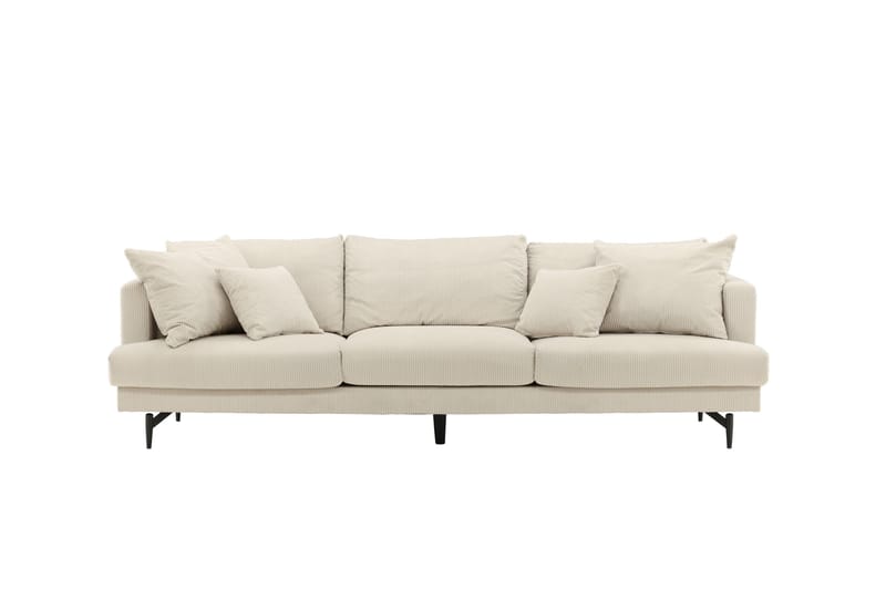 Sofia 3-sits Soffa 260 cm i Manchester - Beige - Möbler - Soffa - 3 sits soffa