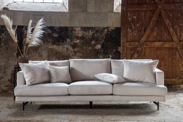 Sofia 3-sits Soffa 260 cm i Manchester - Beige - Möbler - Soffa - 3 sits soffa