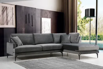 Stacker Hörnsoffa med Divan Höger - Svart - Möbler - Soffa - Divansoffa & schäslongsoffa