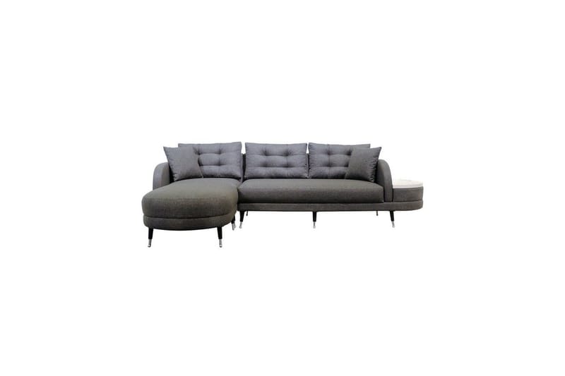Sufian 3-sits Soffa med Divan - Antracit - Möbler - Soffa - Divansoffa & schäslongsoffa - 3 sits soffa med divan