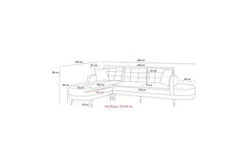 Sufian 3-sits Soffa med Divan - Cremevit - Möbler - Soffa - Divansoffa & schäslongsoffa - 3 sits soffa med divan