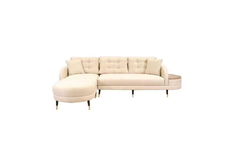 Sufian 3-sits Soffa med Divan - Cremevit - Möbler - Soffa - Divansoffa & schäslongsoffa - 3 sits soffa med divan