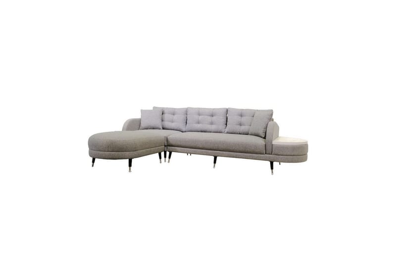 Sufian 3-sits Soffa med Divan - Mörkgrå - Möbler - Soffa - Divansoffa & schäslongsoffa - 3 sits soffa med divan