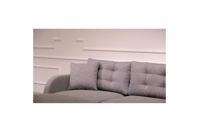 Sufian 3-sits Soffa med Divan - Mörkgrå - Möbler - Soffa - Divansoffa & schäslongsoffa - 3 sits soffa med divan