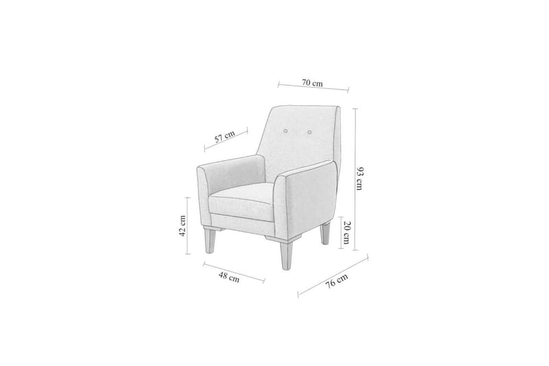 Sufian Soffgrupp 3-sits - Brun/Cremevit - Möbler - Soffa - Soffgrupp