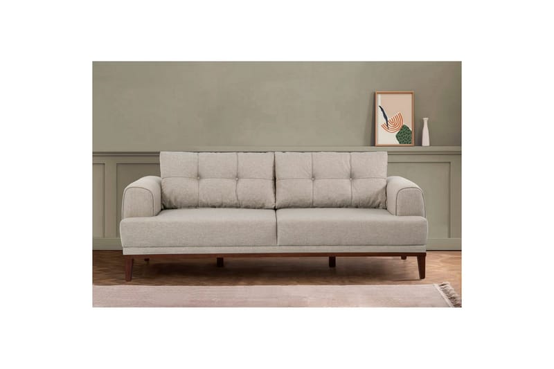 Sufian Soffgrupp 3-sits - Brun/Cremevit - Möbler - Soffa - Soffgrupp