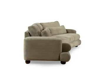 Relento Svängd Soffa 4-sits - Grön - Möbler - Soffa - 4 sits soffa