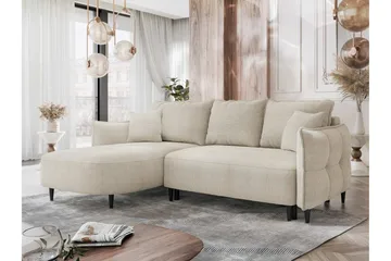 Sycylia Soffa med Divan 3-sits - Beige - Möbler - Soffa - Divansoffa & schäslongsoffa - 3 sits soffa med divan