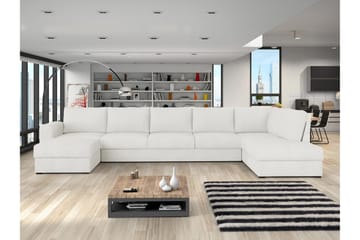 Taberk Soffa med Divan och Schäslong 5-sits - Vit - Möbler - Soffa - U-soffa
