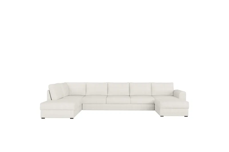 Taberk Soffa med Divan och Schäslong 5-sits - Vit - Möbler - Soffa - U-soffa