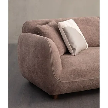 Talrosen 4-sits Svängd Soffa 260 cm i Tyg - Brun - Möbler - Soffa - 4 sits soffa