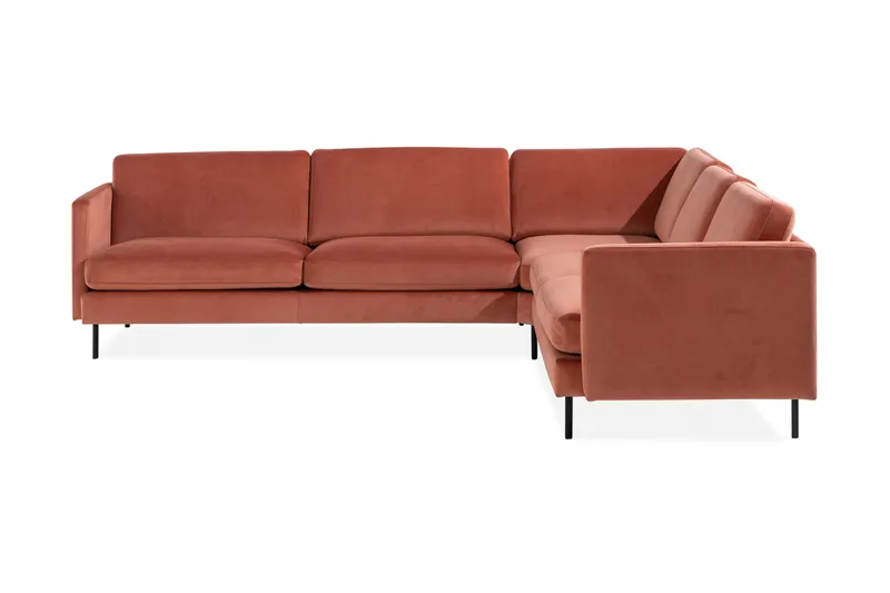 Teodin Hörnsoffa Large Sammet, Rosa