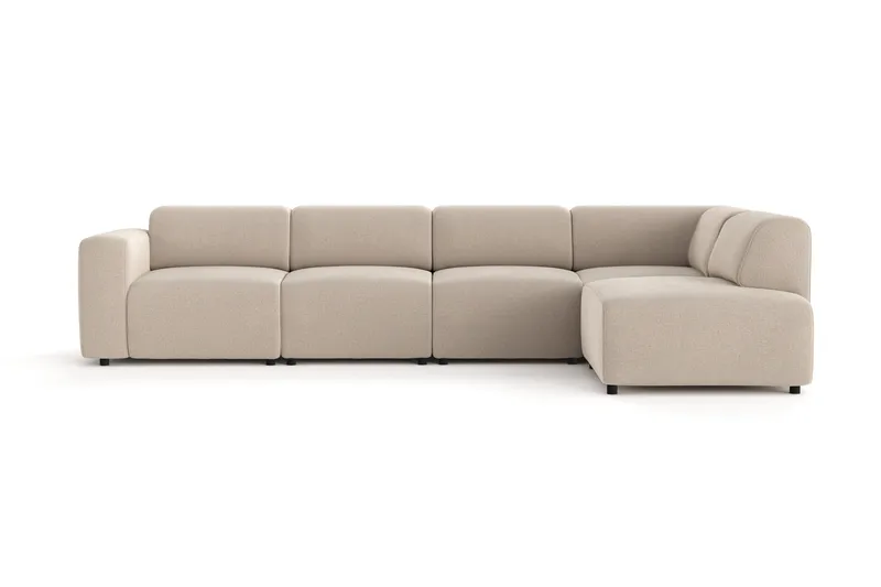 Torvasen 5-sits Soffa med Divan Höger i Tyg, Beige