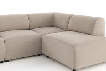 Torvasen 5-sits Soffa med Divan Höger i Tyg - Beige - Möbler - Soffa - Divansoffa & schäslongsoffa