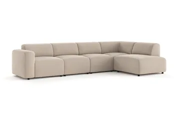 Torvasen 5-sits Soffa med Divan Höger i Tyg - Beige - Möbler - Soffa - Divansoffa & schäslongsoffa