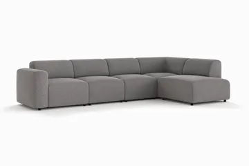 Torvasen 5-sits Soffa med Divan Höger i Tyg - Grå - Möbler - Soffa - Divansoffa & schäslongsoffa