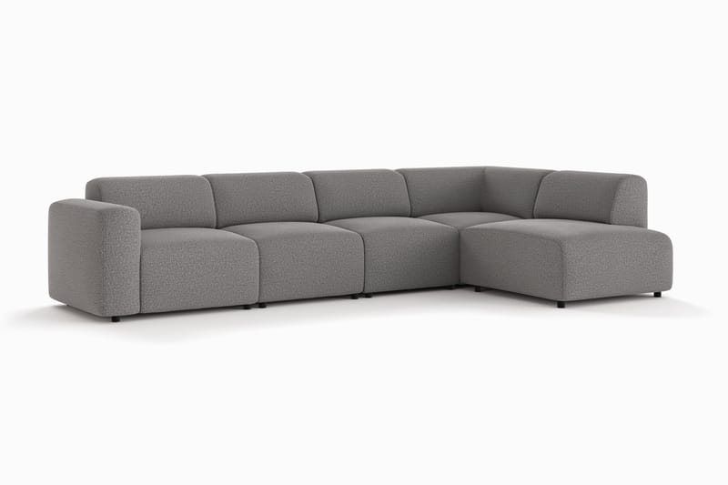 Torvasen 5-sits Soffa med Divan Höger i Tyg - Grå - Möbler - Soffa - Divansoffa & schäslongsoffa