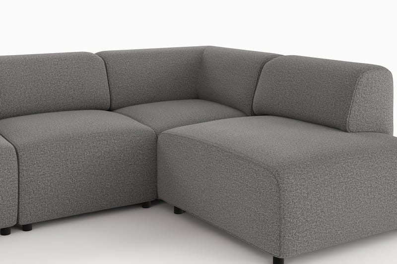 Torvasen 5-sits Soffa med Divan Höger i Tyg - Grå - Möbler - Soffa - Divansoffa & schäslongsoffa