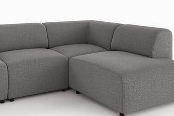 Torvasen 5-sits Soffa med Divan Höger i Tyg - Grå - Möbler - Soffa - Divansoffa & schäslongsoffa