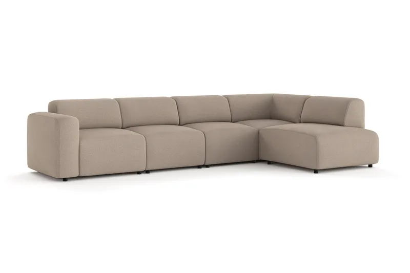 Torvasen 5-sits Soffa med Divan Höger i Tyg - Greige - Möbler - Soffa - Divansoffa & schäslongsoffa