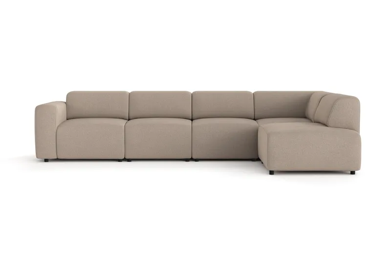 Torvasen 5-sits Soffa med Divan Höger i Tyg, Greige