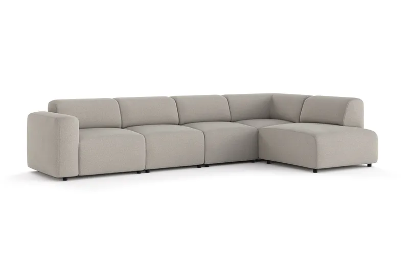 Torvasen 5-sits Soffa med Divan Höger i Tyg - Ljusgrå - Möbler - Soffa - Divansoffa & schäslongsoffa