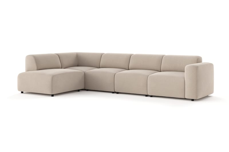 Torvasen 5-sits Soffa med Divan Vänster i Tyg - Beige - Möbler - Soffa - Divansoffa & schäslongsoffa