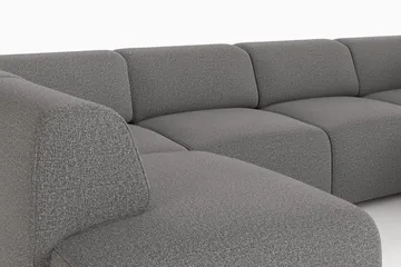 Torvasen 6-sits Soffa med Dubbeldivan i Tyg - Grå - Möbler - Soffa - U-soffa