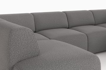 Torvasen 6-sits Soffa med Dubbeldivan i Tyg - Grå - Möbler - Soffa - U-soffa