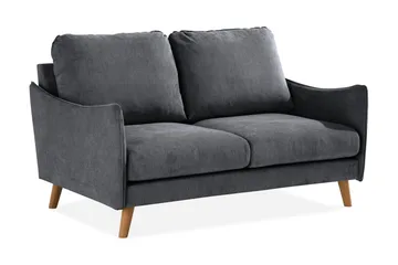 Trend Lyx 2-sits Soffa i Tyg med Svängda Armstöd - Grå - Möbler - Soffa - 2 sits soffa