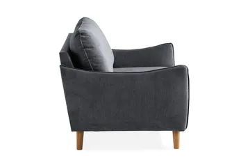 Trend Lyx 2-sits Soffa i Tyg med Svängda Armstöd - Grå - Möbler - Soffa - 2 sits soffa