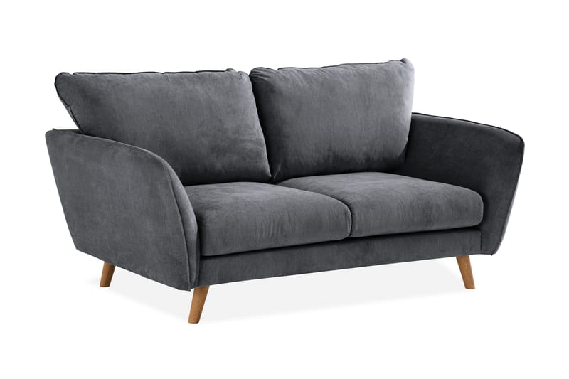 Trend Lyx 2-sits Soffa - Mörkgrå/Ek - Möbler - Soffa - 2 sits soffa